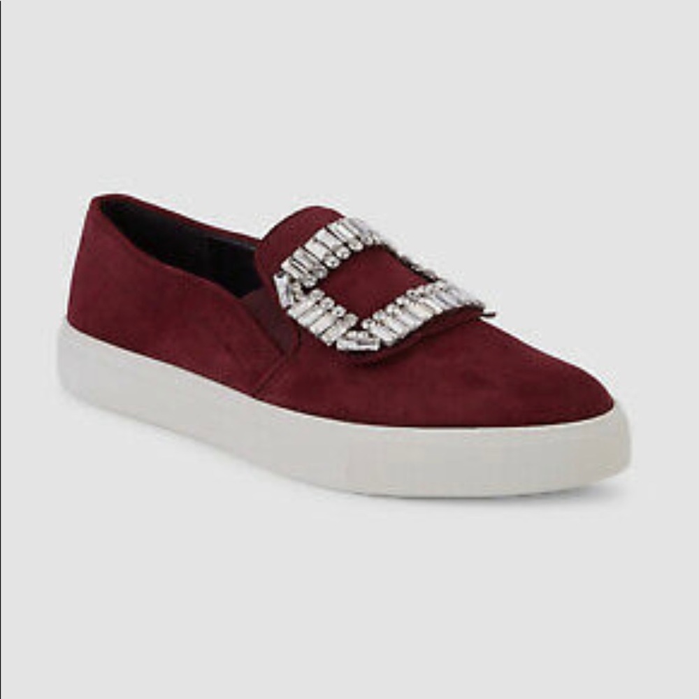 karl lagerfeld ermine suede wine